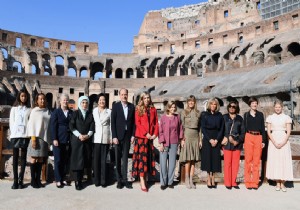 Emine Erdoan Roma da lider eleriyle bir araya geldi