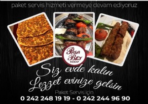 Paa Bey Kebap tan   Siz Evde Kaln,Lezzet Evinize Gelsin   hizmeti