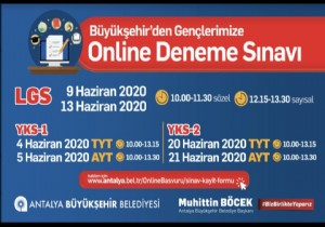Antalya da  rencilere online LGS ve TYT deneme snav