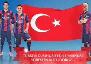 BARCELONA DAN CUMHURYET MZE BYK SAYGI!