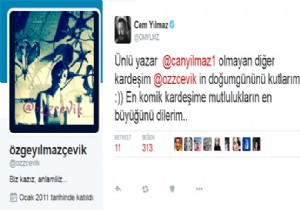 CEM YILMAZ DAN KARDENE DOUM GN TWEET 