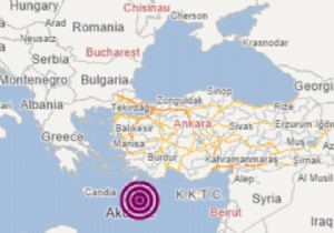 Kaş Açıklarında Akdeniz de 6.1 Büyüklüğünde Deprem