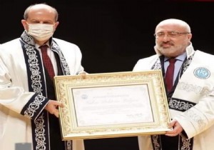 KKTC Cumhurbakan Tatar a Kayseri niversitesinden Fahri Doktora