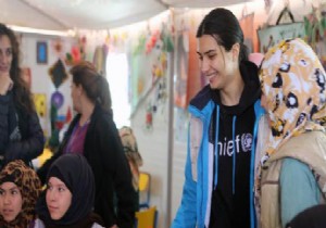 UNICEF yi Niyet Elisi Bykstn Suriyeli ocuklarla Bulutu